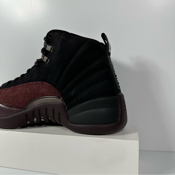 AIR JORDAN 12 RETRO SP X A MA MANIERE MENS SHOES NUBUCK SUEDE MAROON BURGUNDY - Picture 11 of 12